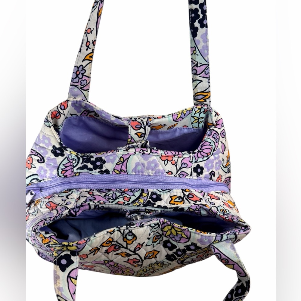 Vera Bradley Glenna Satchel Purse in Maddalena Paisley Soft Quilted Cotton - Picture 4 of 9